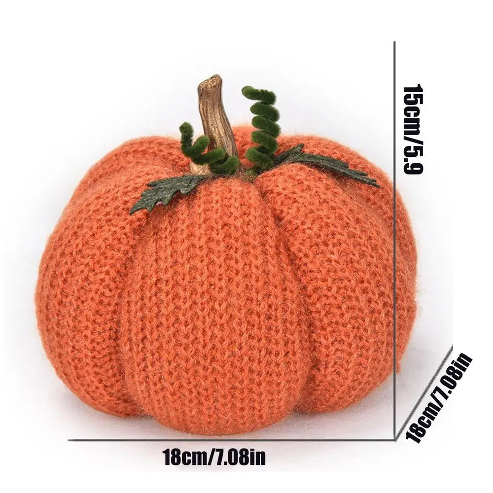Knitted Autumn Pumpkin Ornament