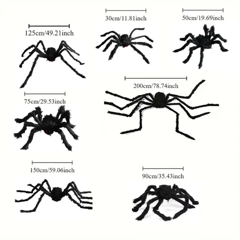 Giant Hairy Halloween Spider, 30-200 cm