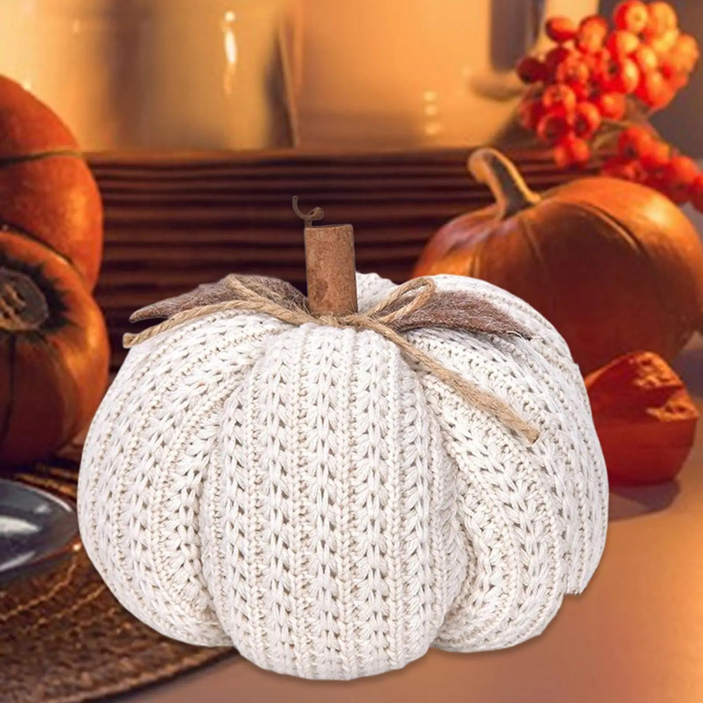 Knitted Autumn Pumpkin Ornament