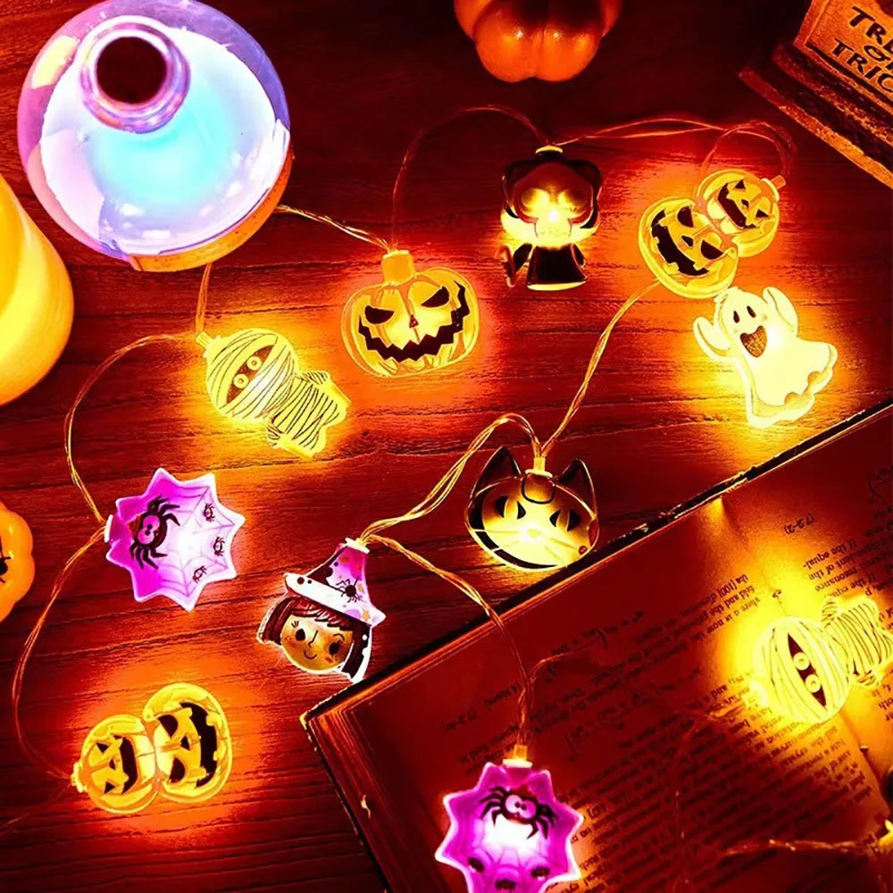 Pumpkin & Ghost Halloween String Lights