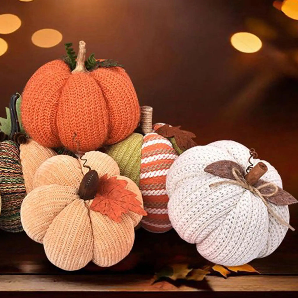 Knitted Autumn Pumpkin Ornament