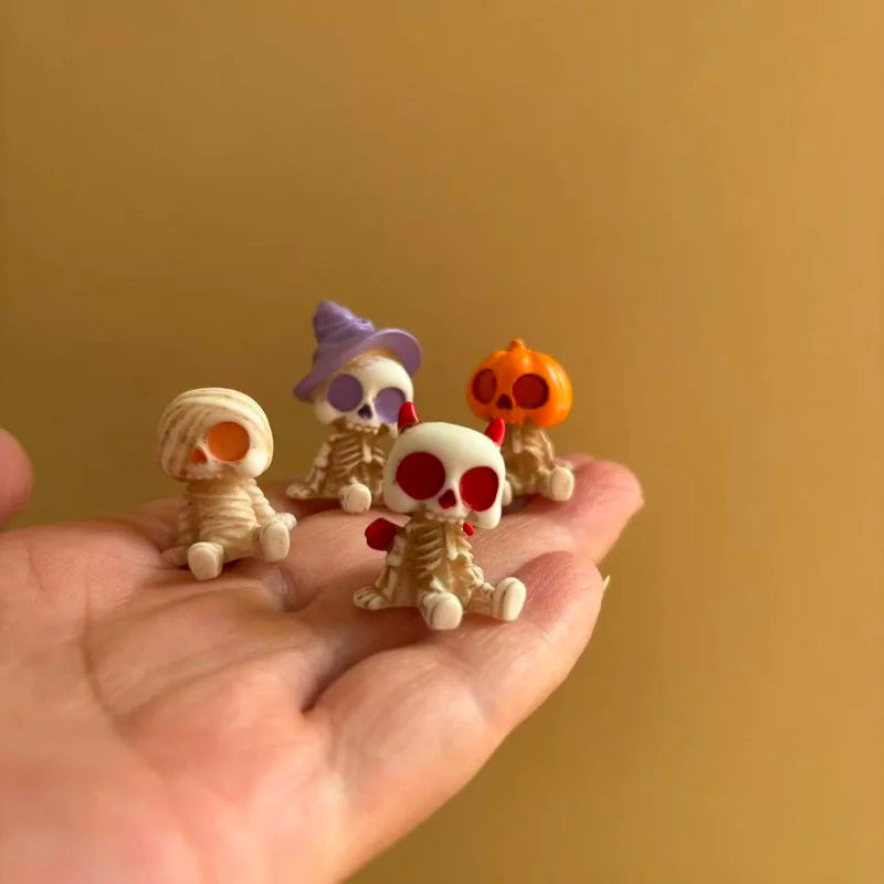 Mini Spooky Figurines, Set of 4