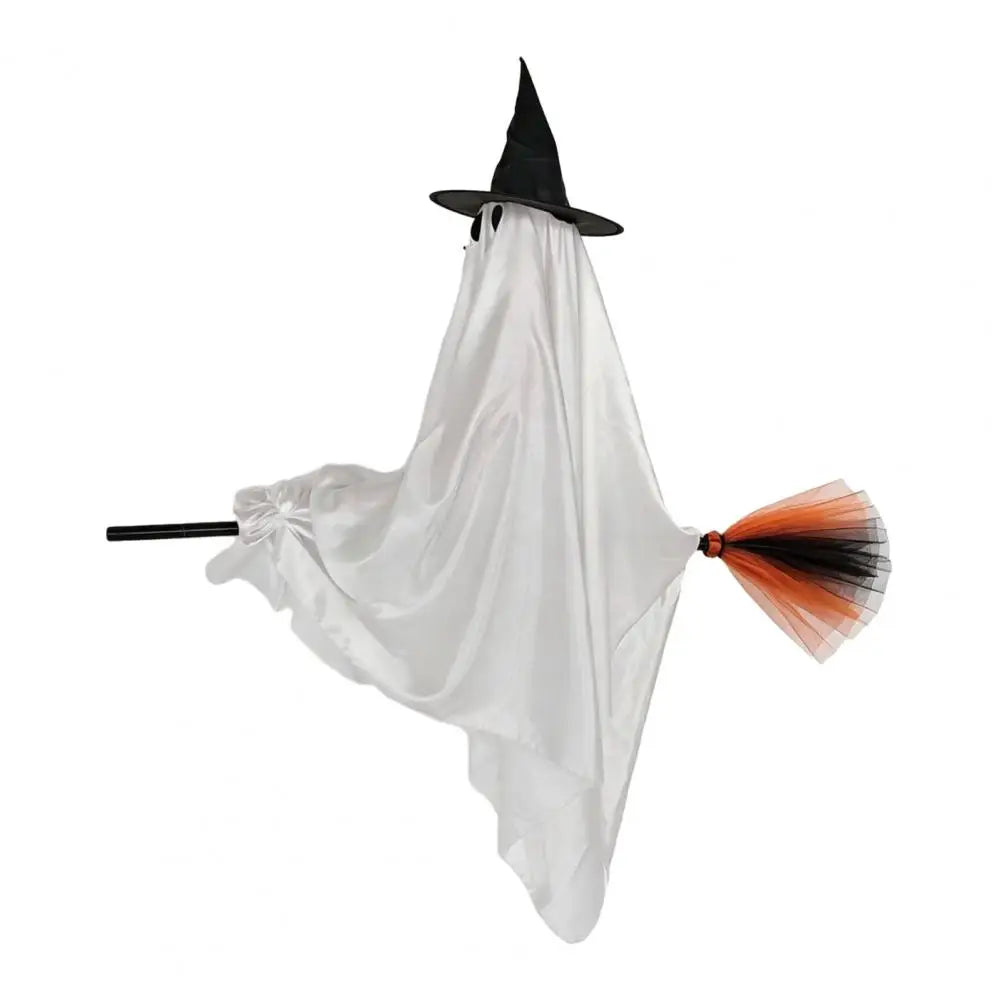 Light-Up Flying Witch Ghost with Broom