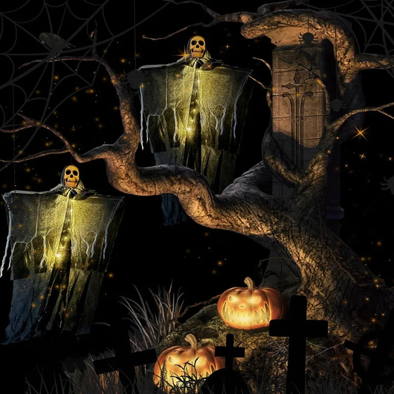 Glowing Skull Ghost Hanging Decoration