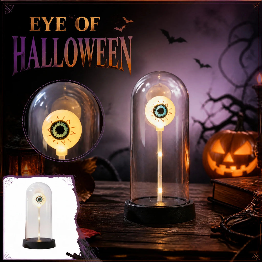 Light-Up Eyeball Glass Dome Ornament