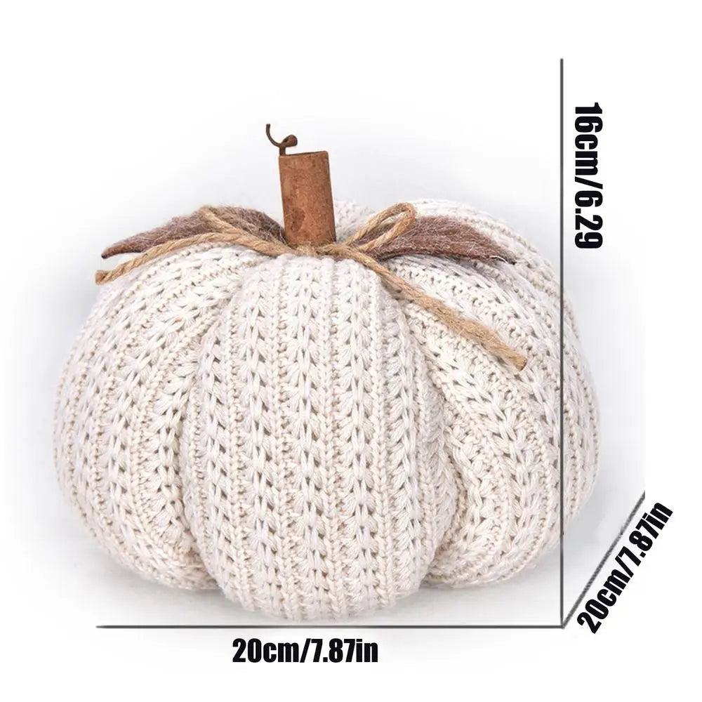 Knitted Autumn Pumpkin Ornament