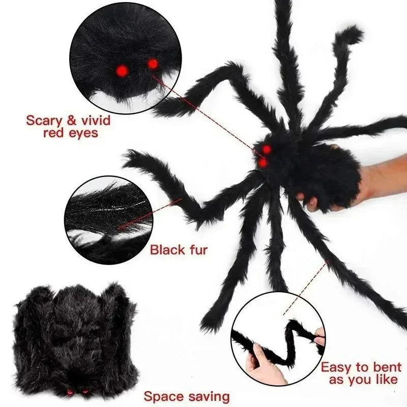 Giant Hairy Halloween Spider, 30-200 cm