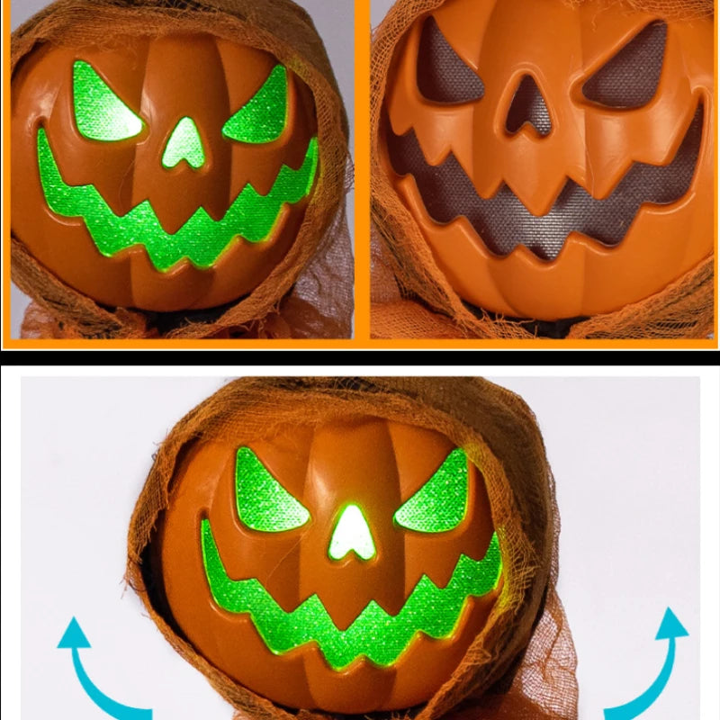 Light-Up Hanging Pumpkin Head Ghost