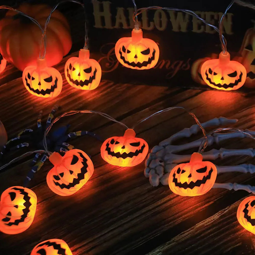 Pumpkin & Ghost Halloween String Lights
