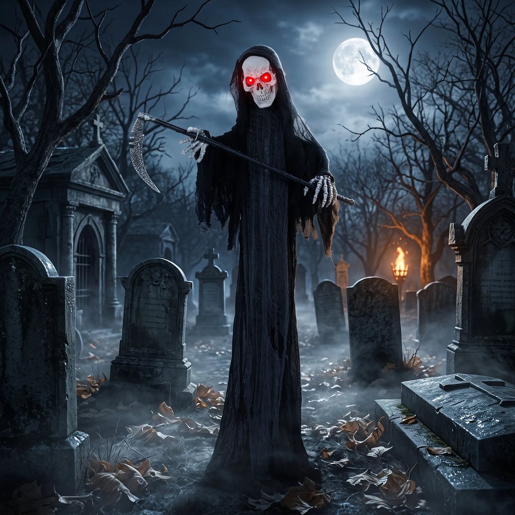 Life-Size Animated Grim Reaper, 183 cm