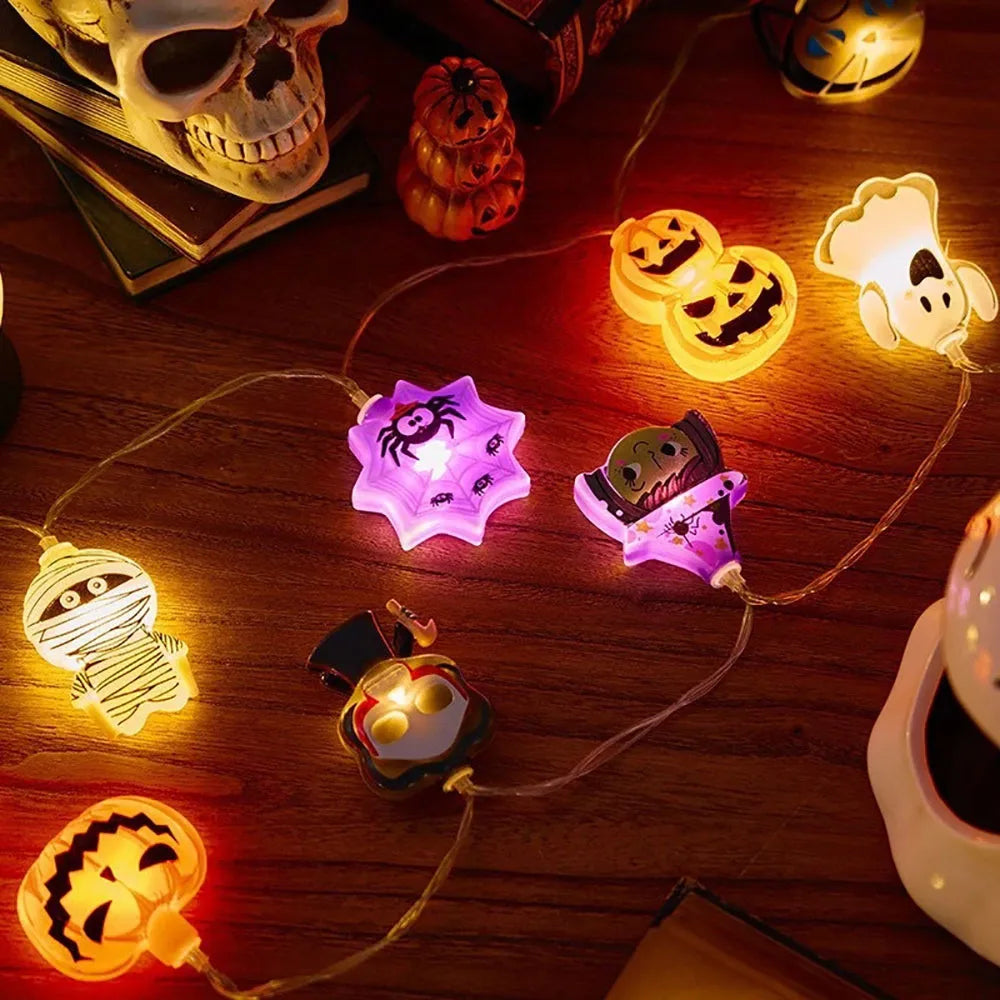 Pumpkin & Ghost Halloween String Lights