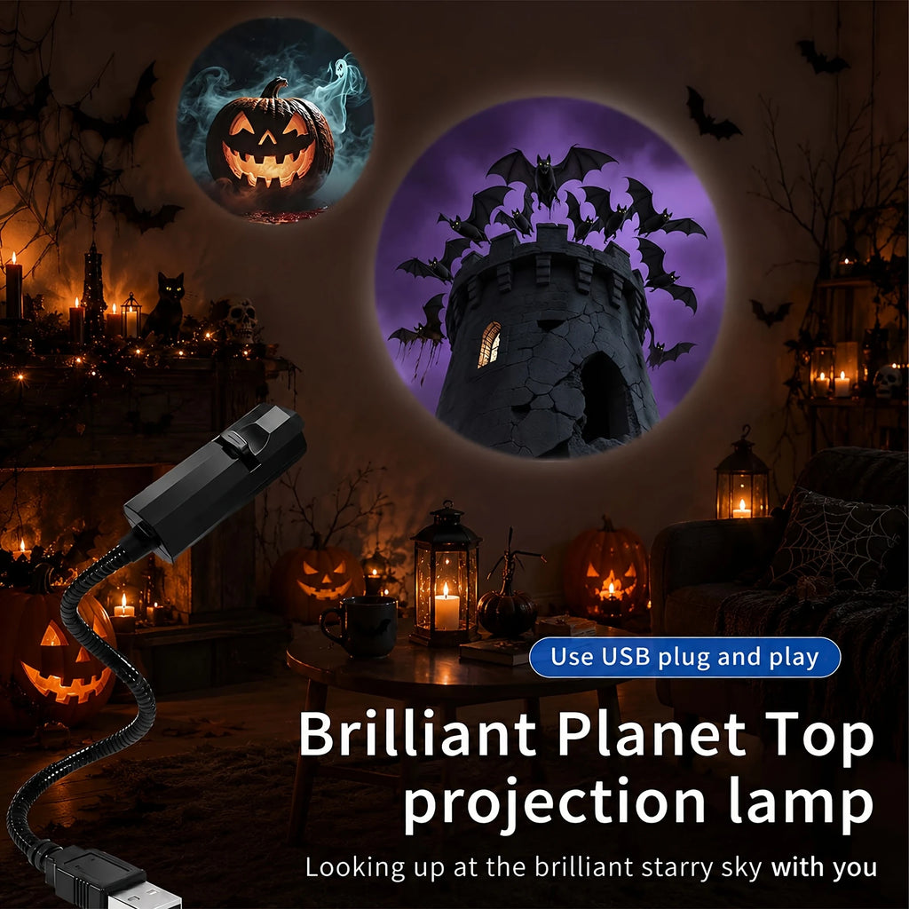 Halloween Ghost Projector Night Light, USB