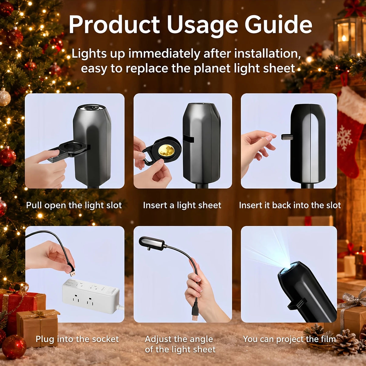 Halloween Ghost Projector Night Light, USB