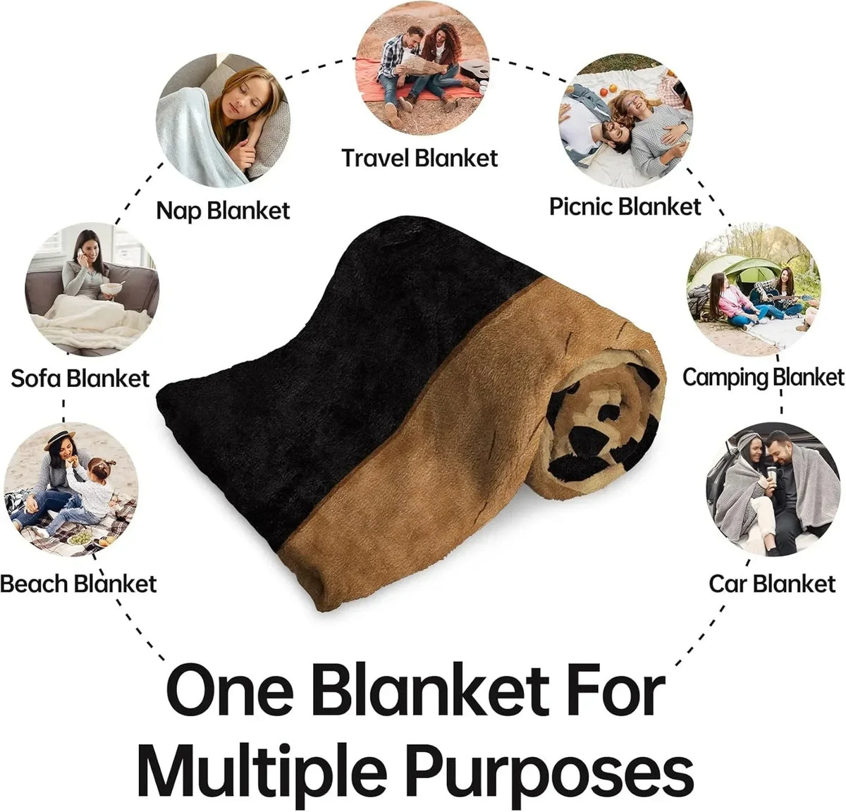 Spooky Halloween Flannel Throw