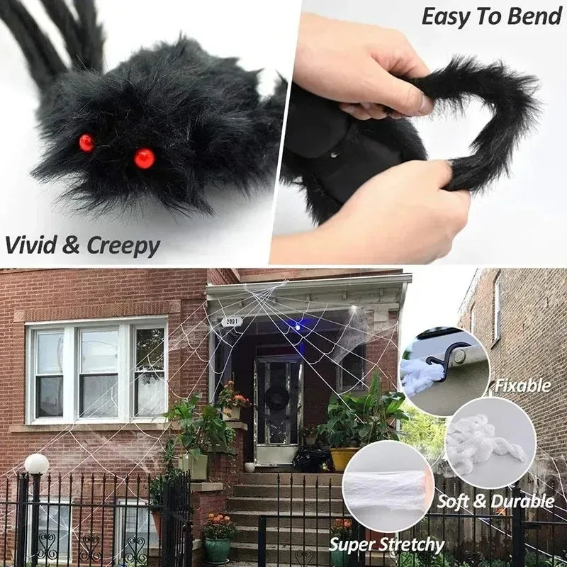 Giant Hairy Halloween Spider, 30-200 cm