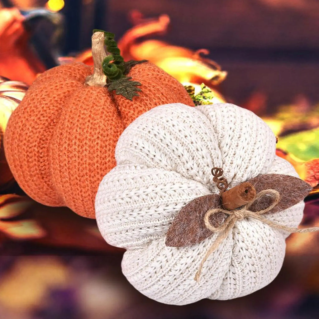 Knitted Autumn Pumpkin Ornament