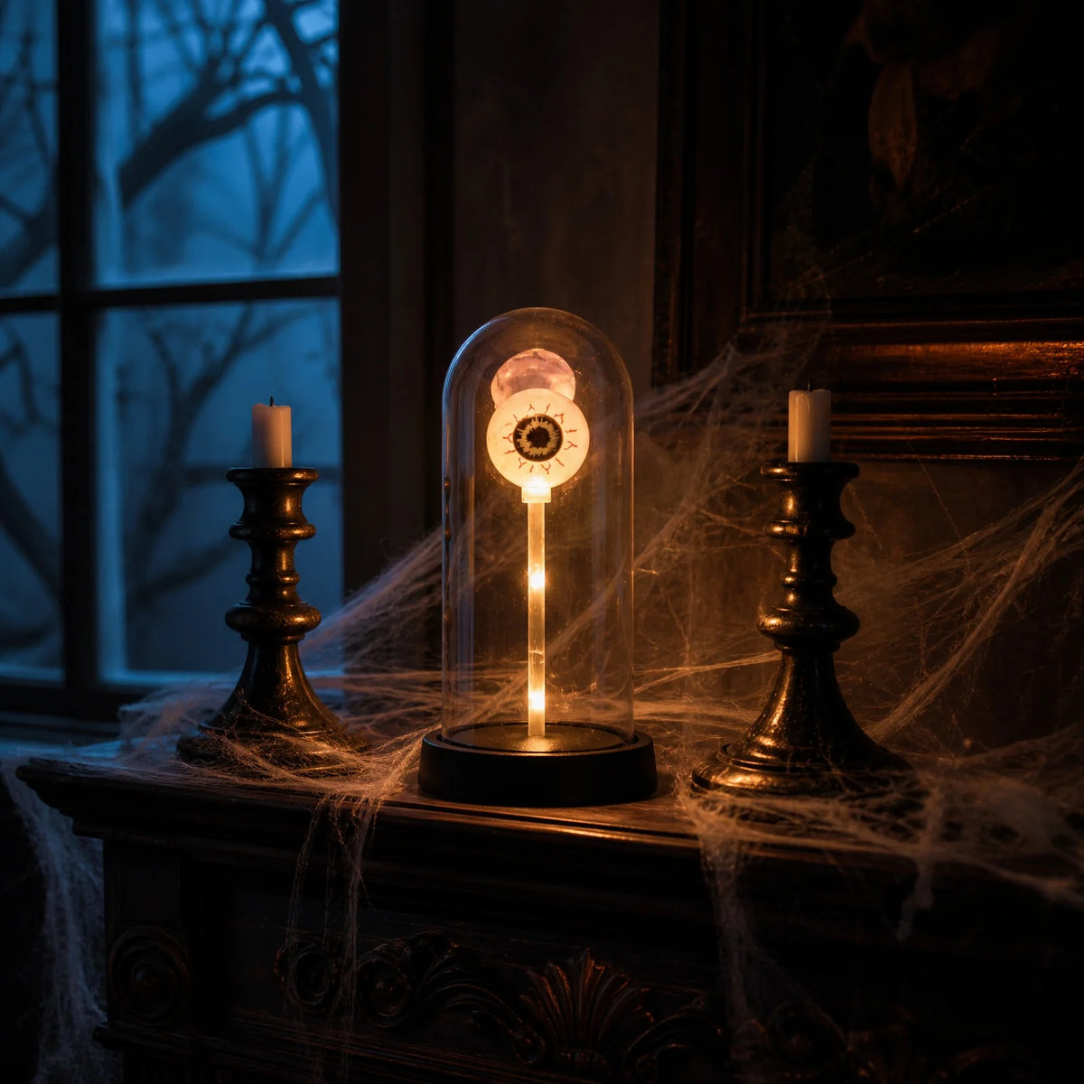 Light-Up Eyeball Glass Dome Ornament