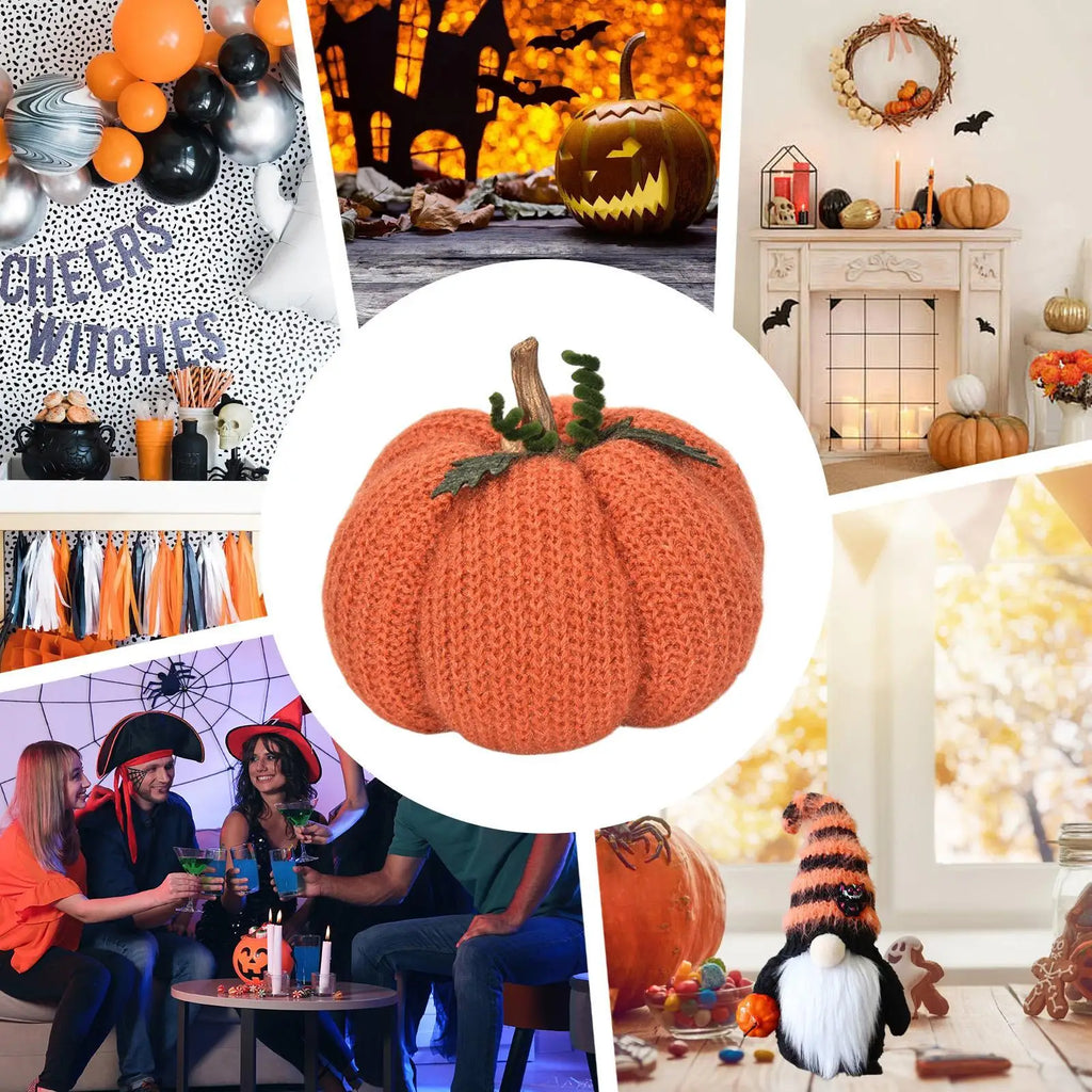 Knitted Autumn Pumpkin Ornament